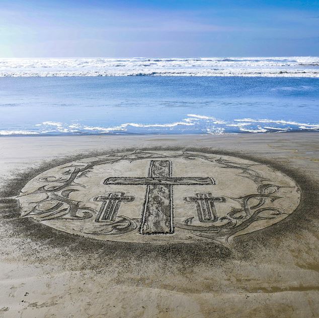 Kathy Jo Kahn's Cross in the Sand used for her Spotify Page and Album Art